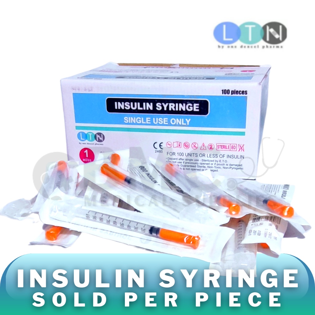 GLUCO-CARE 1 Ml/cc Syringes 31G X 5/16'' (8mm), Orange Cap, 100/ Box