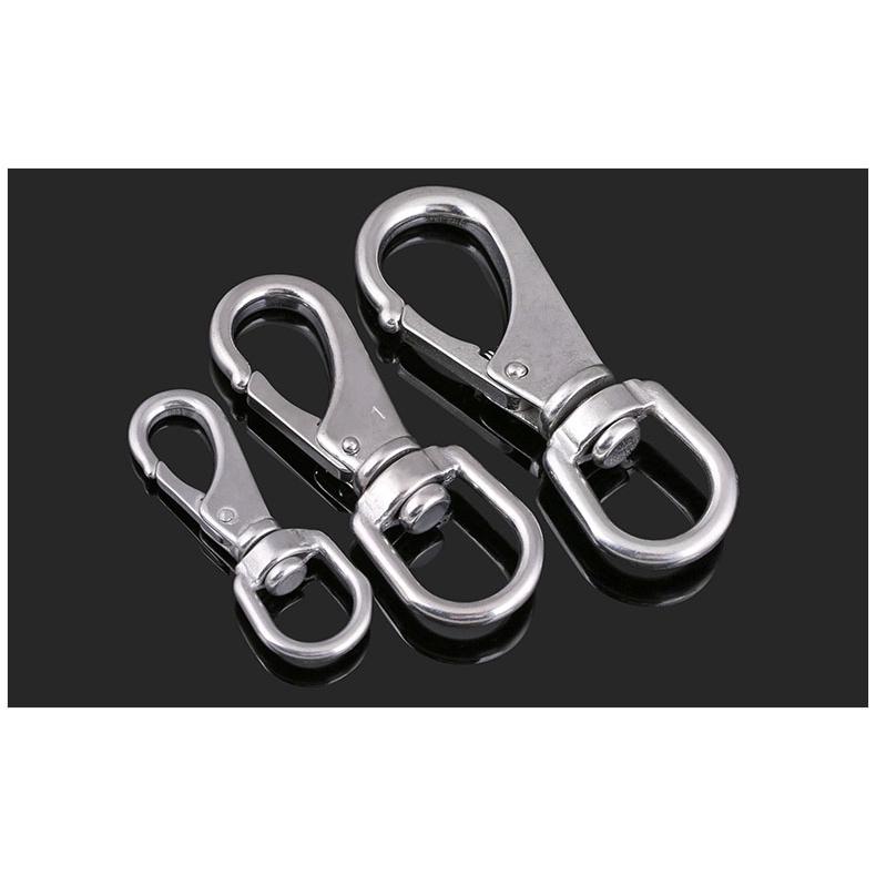 304 Stainless Spring Buckle Wire Rope Shackle Buckle Clasp Snap Hook M30-M100 