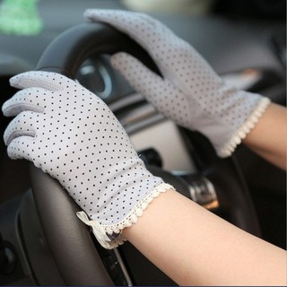 Women Cotton Gloves Antiskid Short Sunscreen