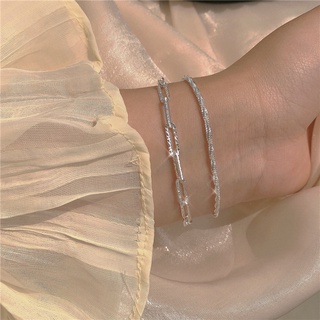 Silver-plated material ~ sparkling bracelet starry star ins design light luxury style high-end cold hand jewelry women