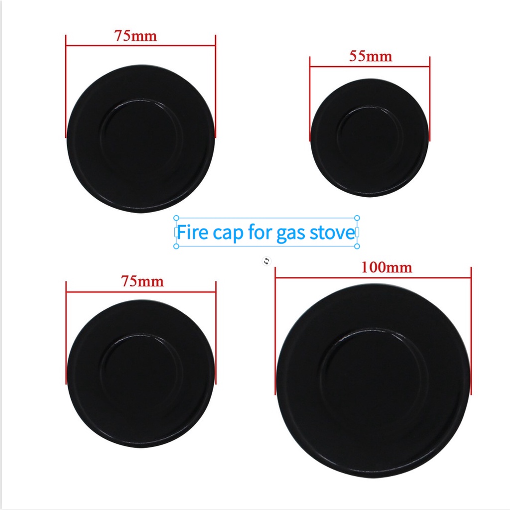 Gas hob burner Cooker & Oven Hob Gas Burner Crown & Flame Cap Cover