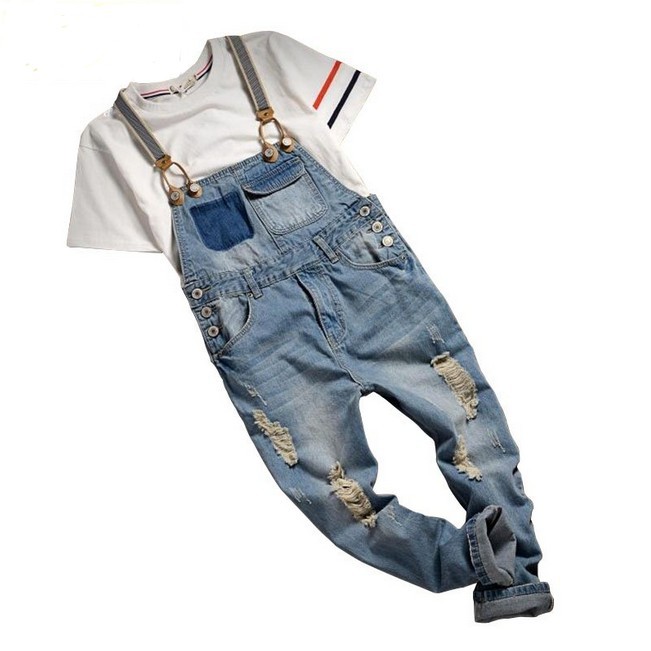 male denim overalls