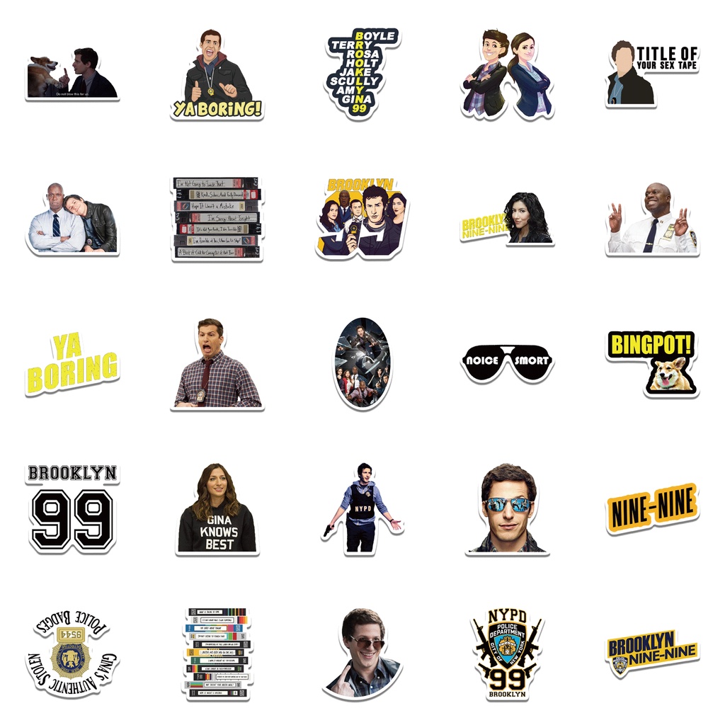 Y&P| 50pcs Brooklyn Nine-Nine Graffiti Waterproof Stickers Set | Shopee  Philippines