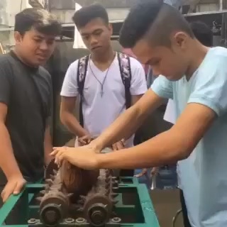 Coconut dehusking machine research paper image