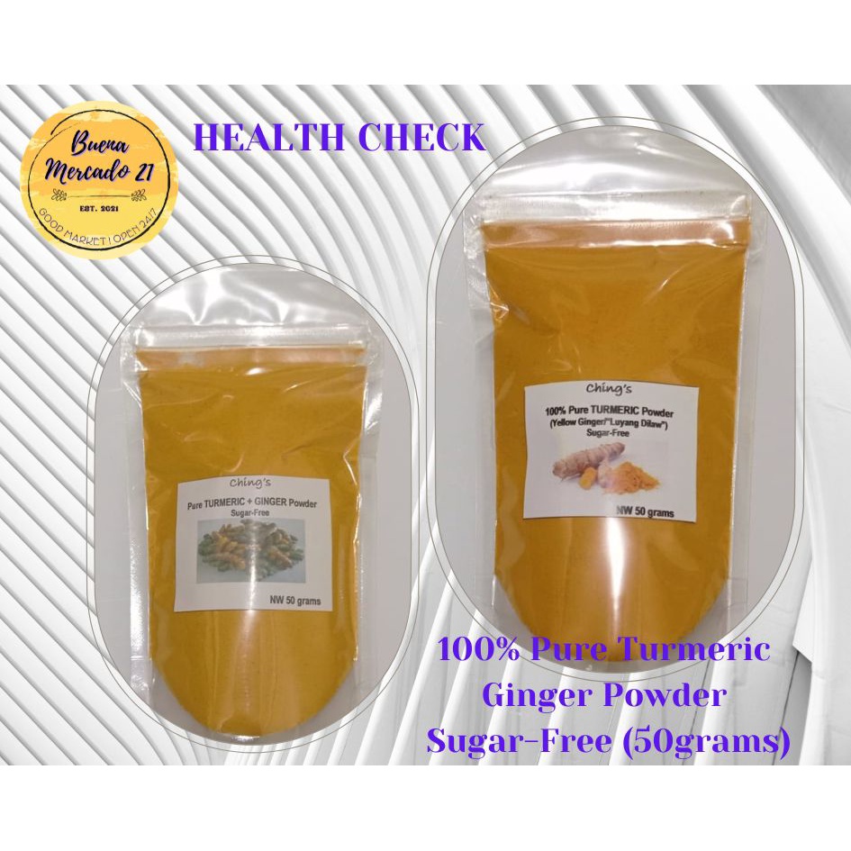 ANTICANCER! 100 Pure Turmeric Ginger Powder SugarFree (50grams