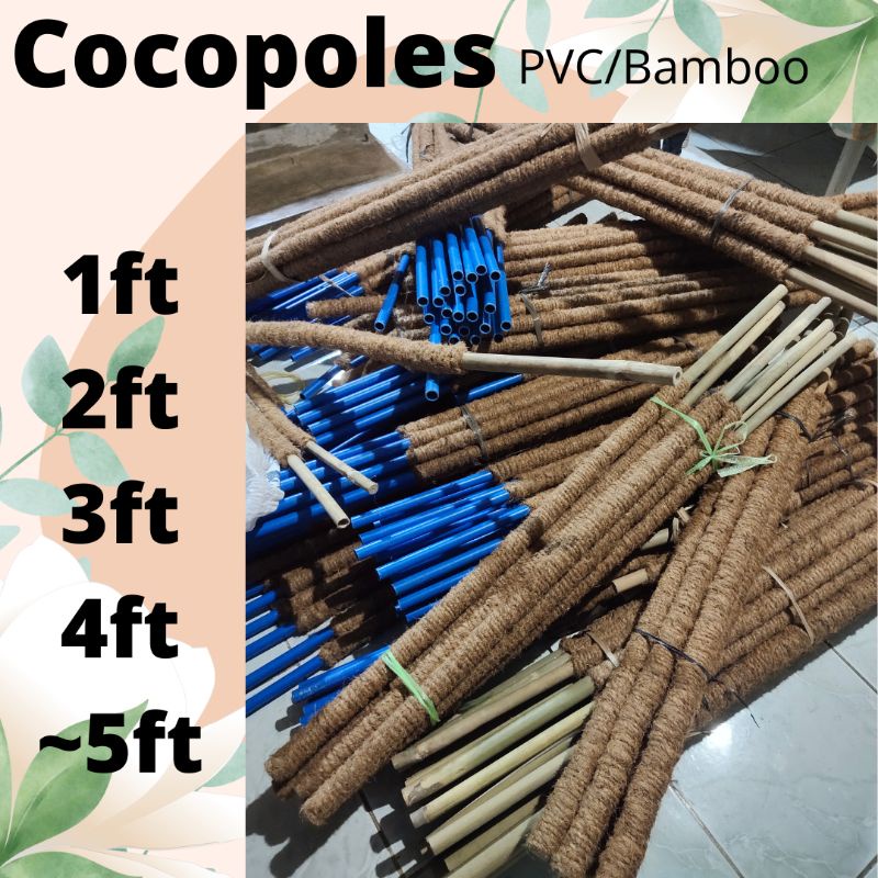 PVC Plant Pole, Plant Pole, Coco poles Coco Poles Coco rope Cocoropes Plant Support, Plant Stick