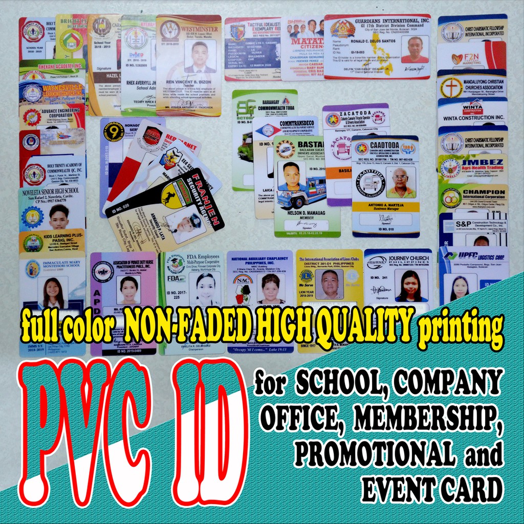 PVC ID and ID PACKAGE Shopee Philippines