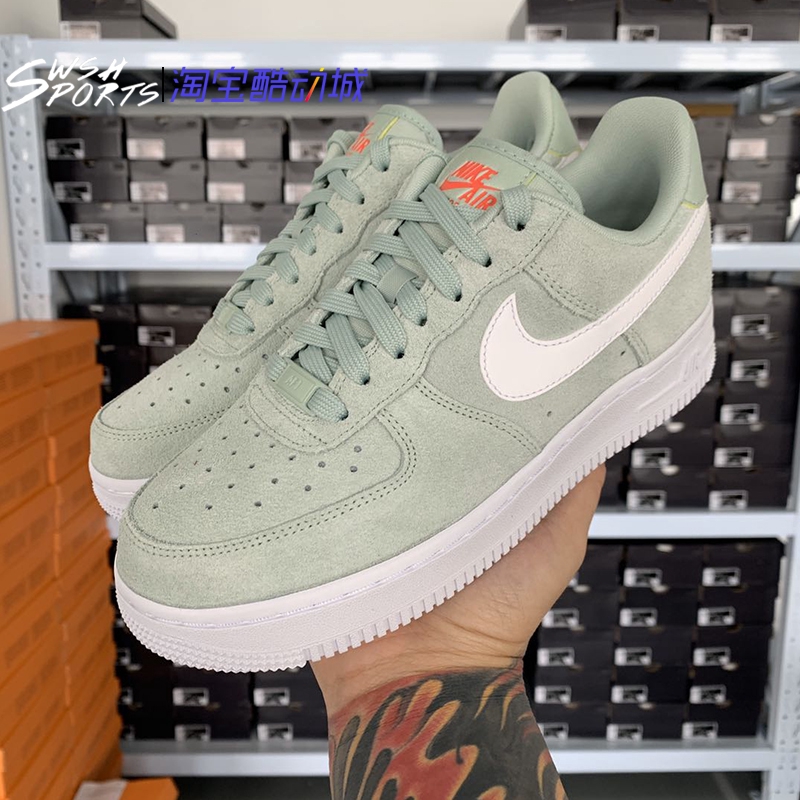 nike air force one white green