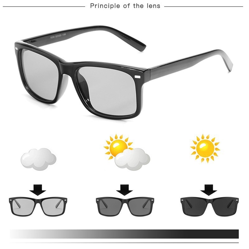 Polarized Photochromic Sunglasses Men Outdoor Transition Shade HD ...