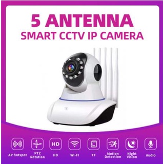 CCTV IP Cam 5 antena Wifi Connect to Cellphone Wireless Night Vision 1080P HD 360° Security Cam
