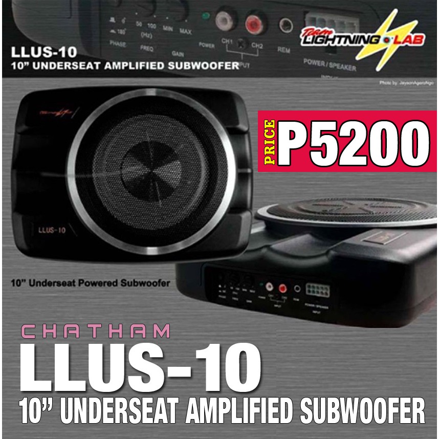 (Amplified) Lightning Lab 10Inches Underseat Subwoofer (LLUS10
