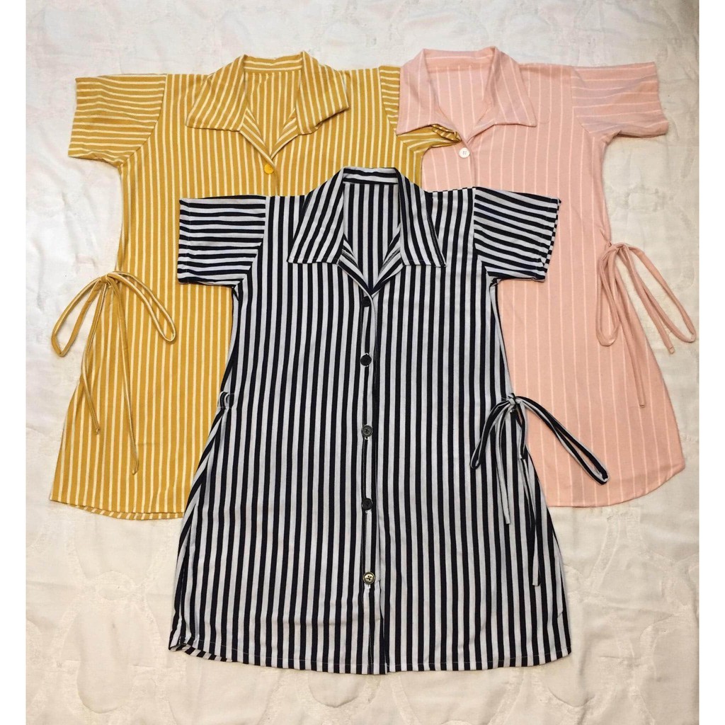 button down casual dresses