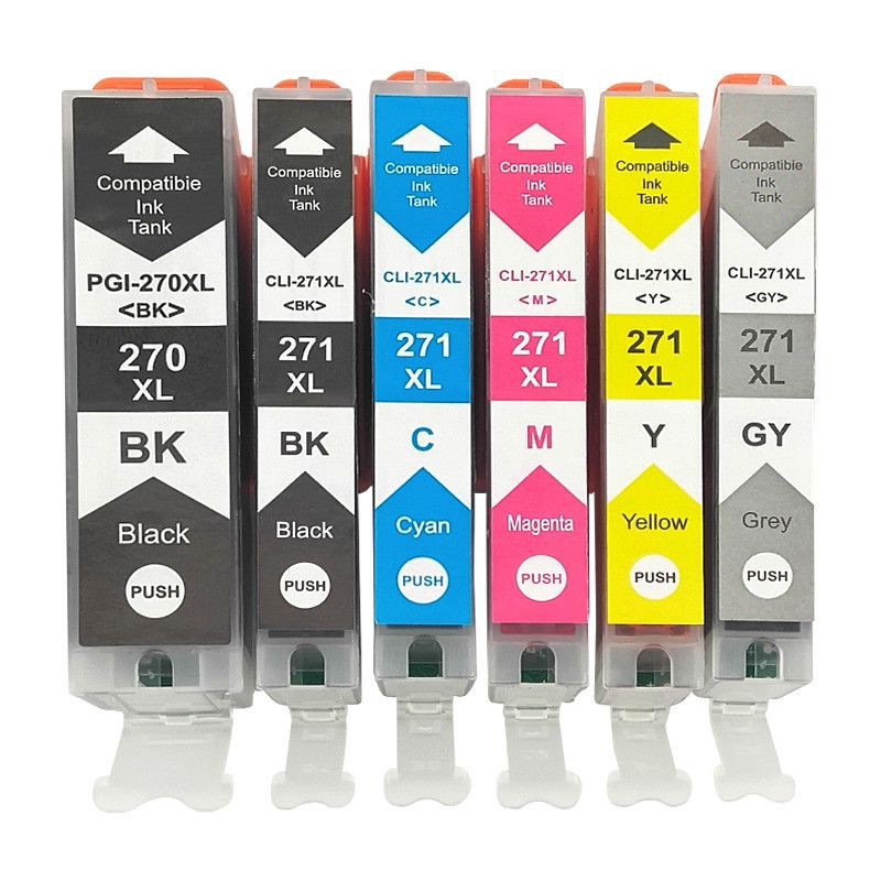 6PCS PGI270 CLI271 ink cartridges For canon MG7720 TS8020 TS9020