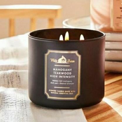 Bath & Body Works Bbw Mahogany Teakwood High Intensity Scented Candle ...