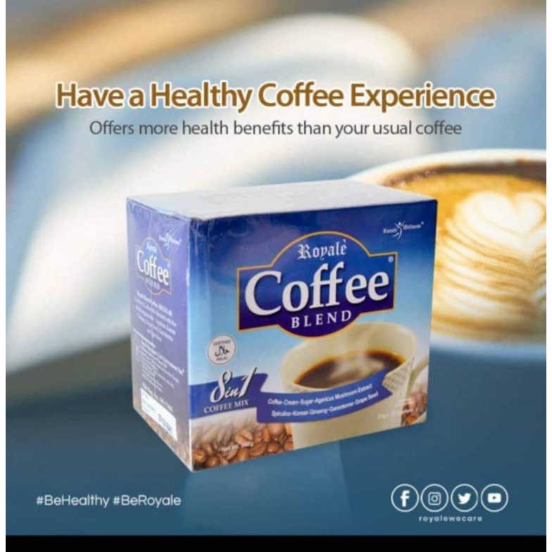 ROYALE COFFEE BLEND 8 in 1 PREMIUM HEALTH ( 12 sachet ) Shopee