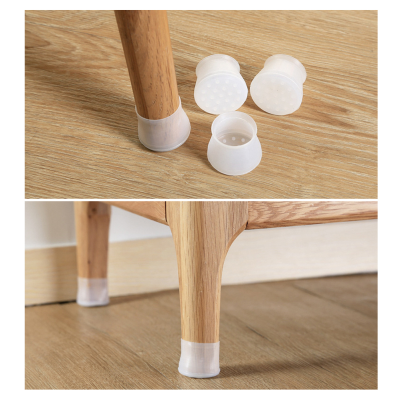 4pcs Home Chair Leg Caps Furniture Table Covers Socks Rubber Feet Protector Pads Silicone Round Floor Protectors Shopee Philippines