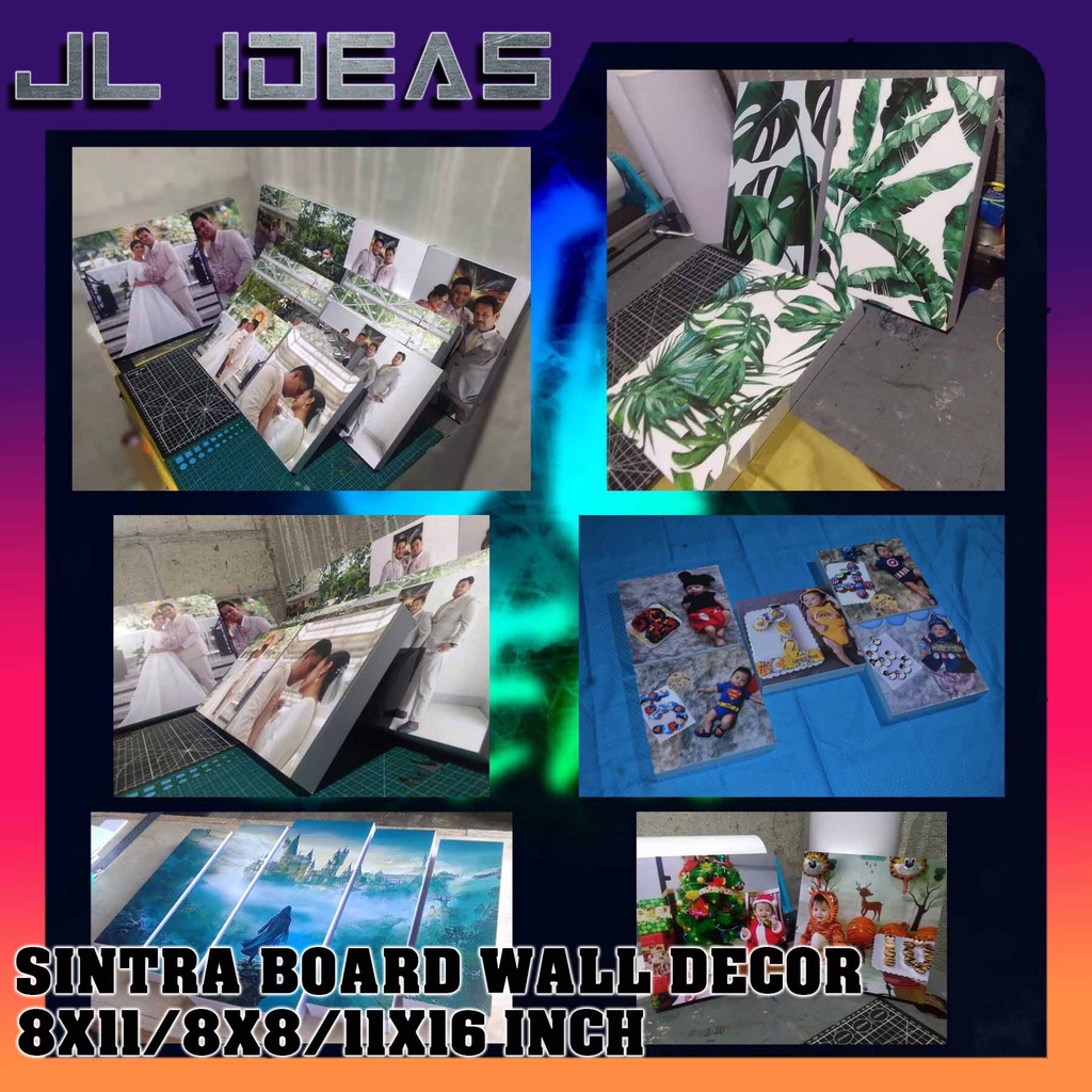 SINTRA BOARD WALL DECOR 2D/ELEVATED AND FLAT, SIZE 8X11,8X8,11X16