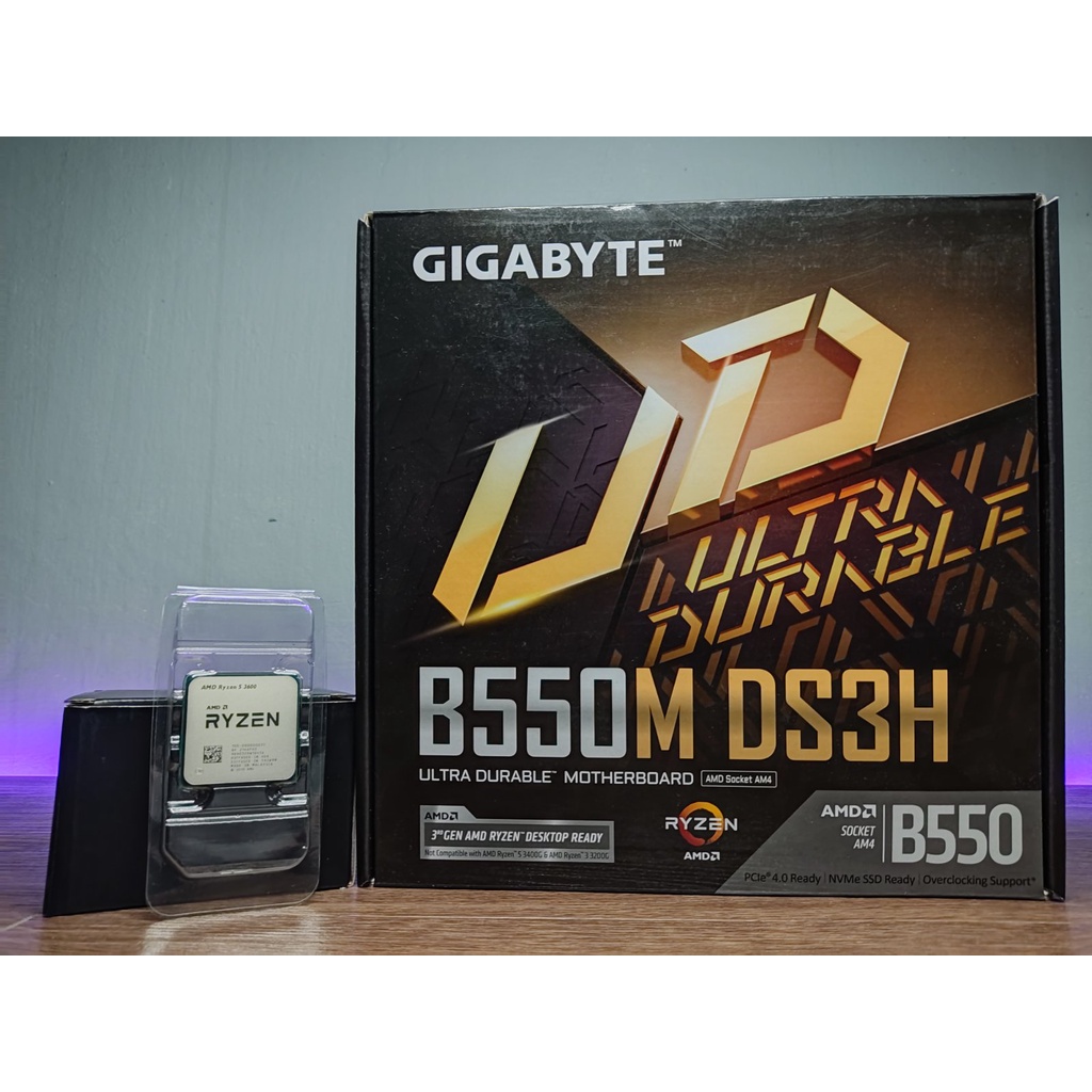 Ryzen 5 3600 + Gigabyte B550M DS3H MOBO ( Bundle ) | Shopee Philippines