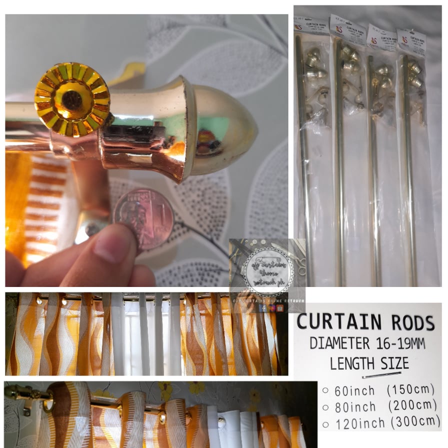 Curtain Rods Expandable Set w/ Flower Symbol Sampayan ng Kurtina Mahaba