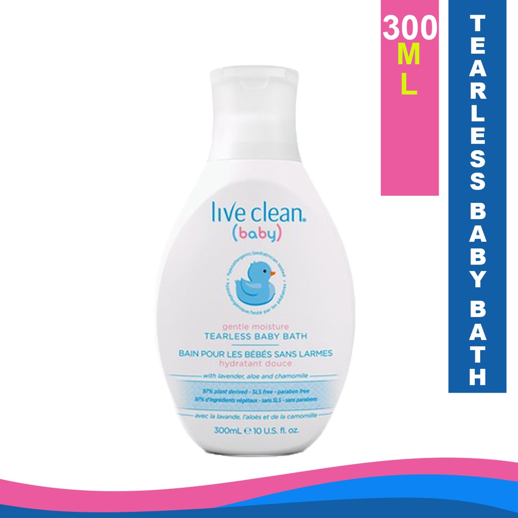 live clean baby gentle moisture tearless shampoo & wash