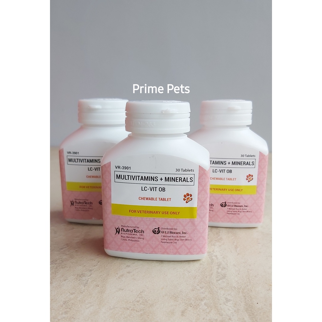 LC VIT OB 30 Chewable Tablets for Pregnant/Lactating Dogs Shopee