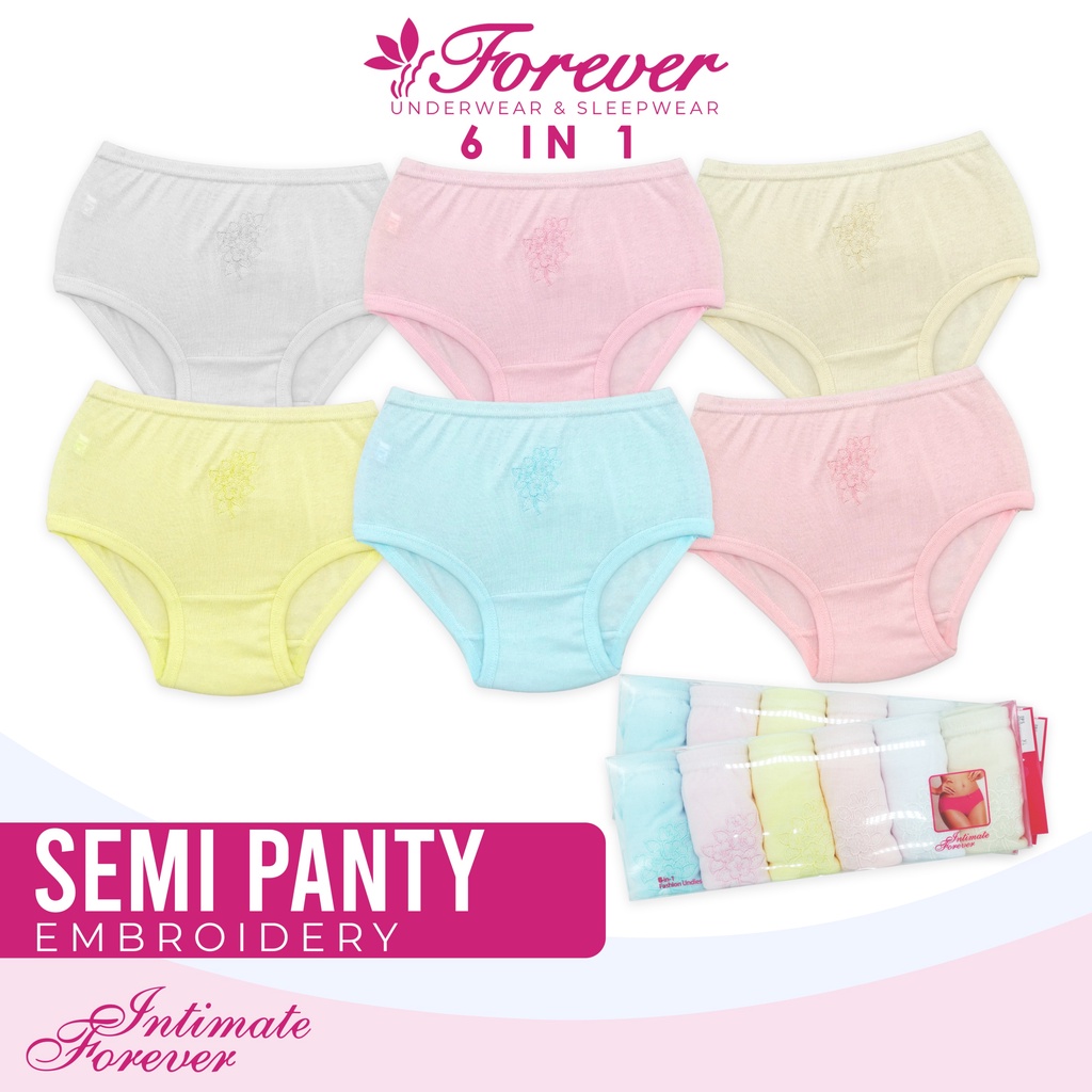 Intimate Forever Eps 6 In 1 Wear Underwear Semi Panty Pastel Colors