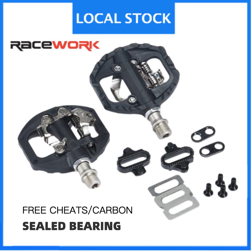 RACEWORK Bicycle Pedals Mountain Bike Pedals Road Pedal with Cleat MTB