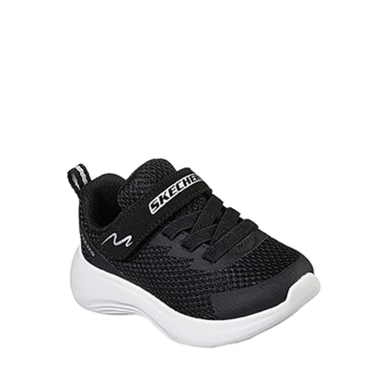 SKECHERS SELECTORS BOYS'S SNEAKERS - BLACK TEXTILE/ WHITE TRIM