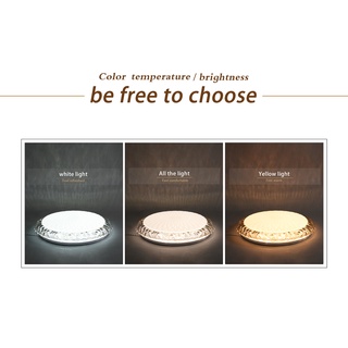 【SUN】COD LED Ceiling Light Ultra Thin Lamp Three Color Dimming for Living Room Home Deco 52cm #6