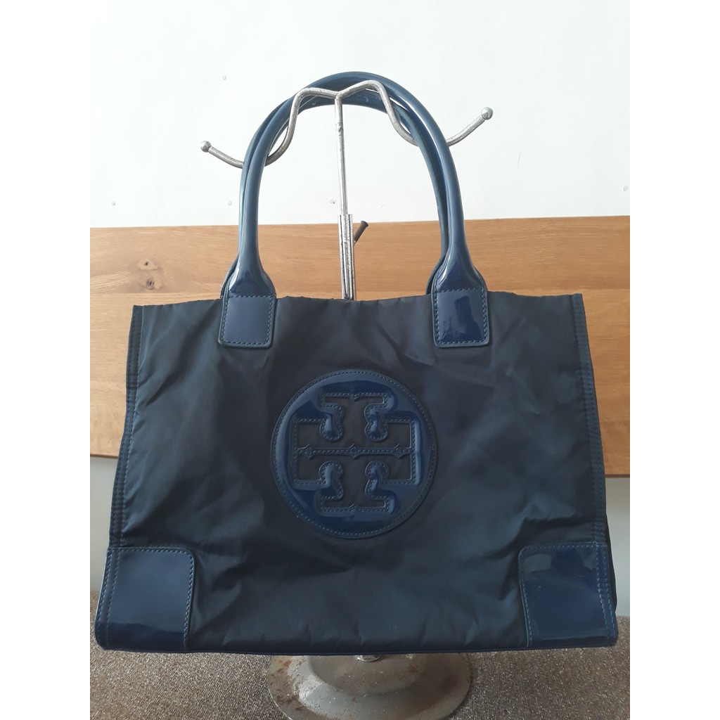 Authentic Tory Burch Nylon Patent leather tote shoulder bag | Shopee  Philippines