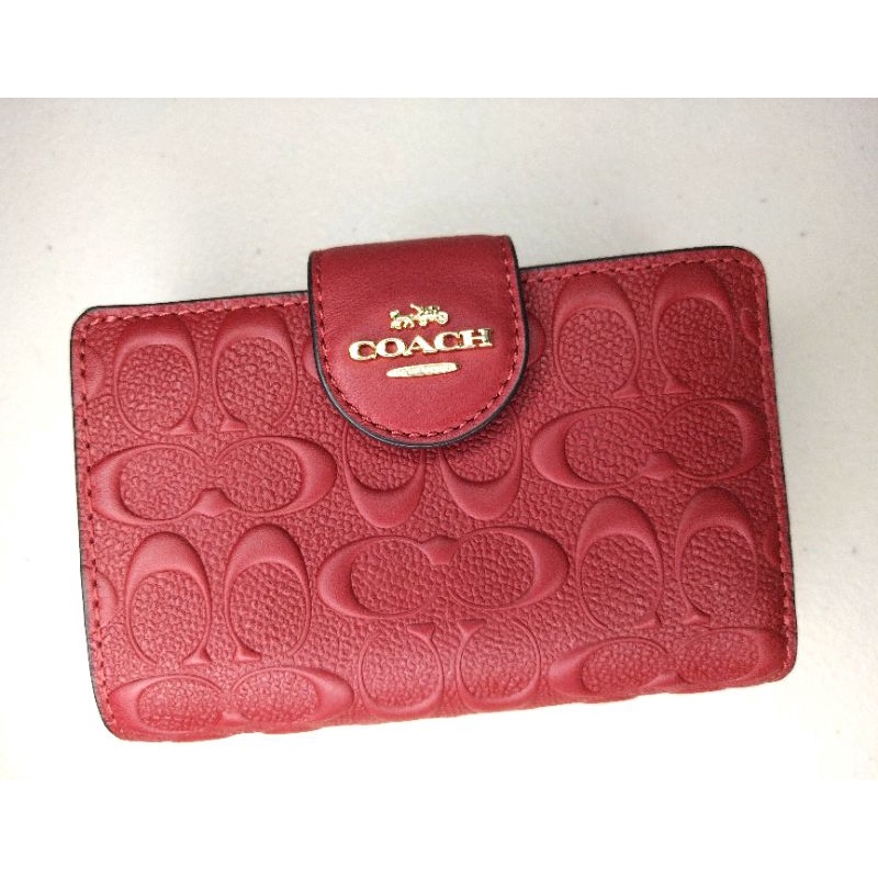 Coach Medium Corner Zip Wallet In Signature Leather | Shopee Philippines