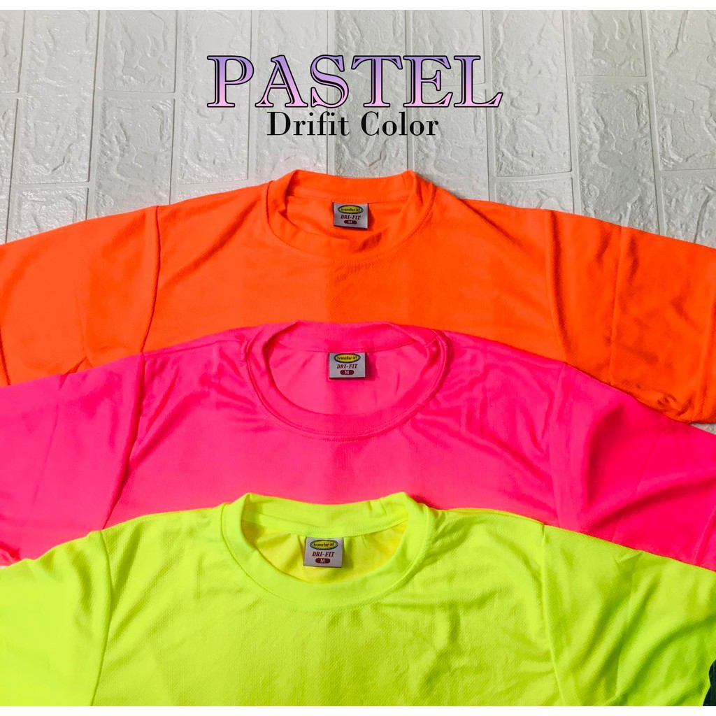 Transfer it PASTEL COLOR DRIFIT SHIRT Breathable Tees Polyester Tshirt Uniform Giveaway Promotional