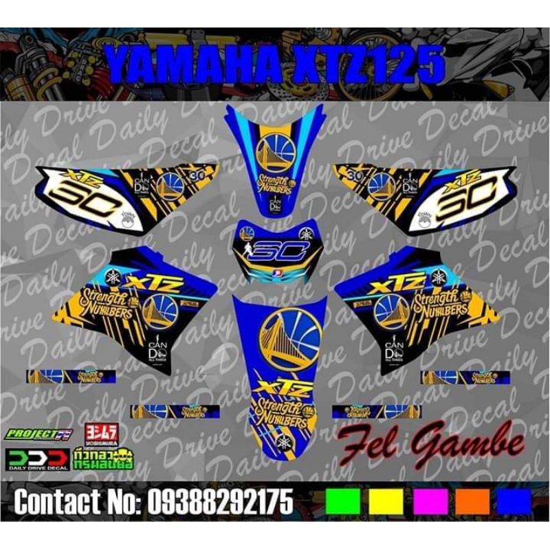 Yamaha Xtz 125 decals (GSW) | Shopee Philippines