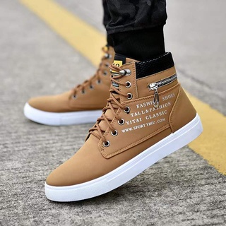 Autumn Winter Men's High Top Sneakers Casual Shoes Ankle Boots Martin Boots