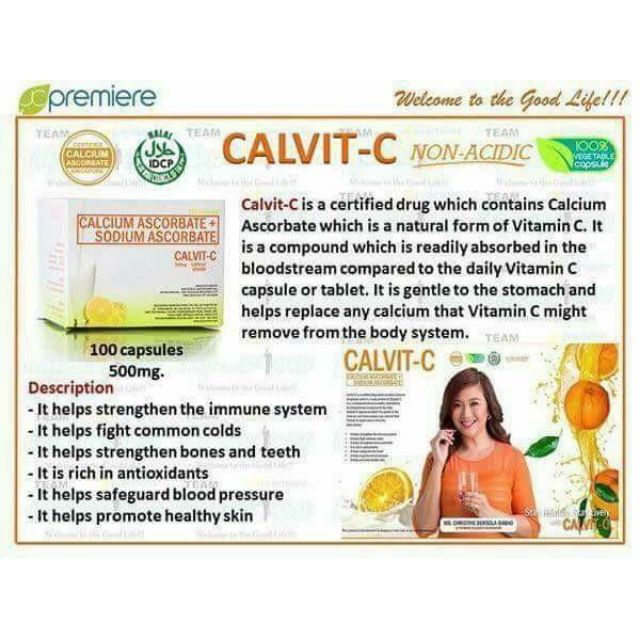 Authentic JC Premiere Calcium Ascorbate+Sodium Ascorbate CalvitC 500mg