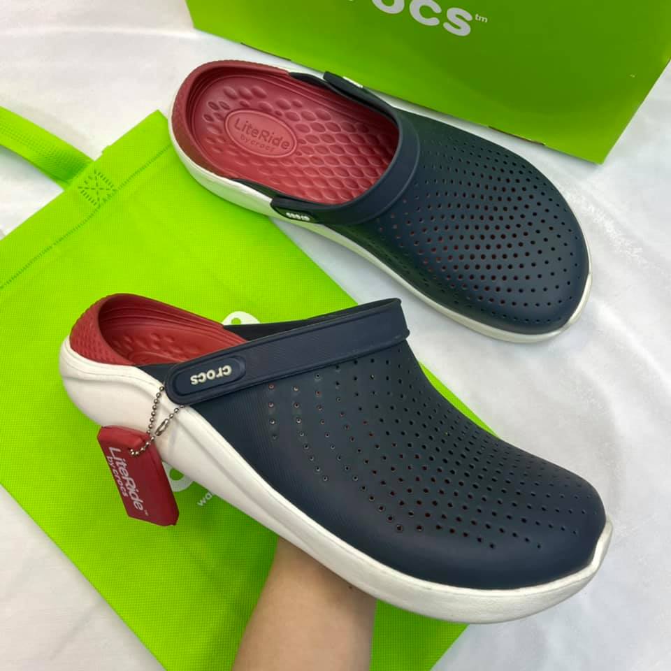 Crocs LiteRide Slip Ons for Men sandals with ECO Bag and free socks ...