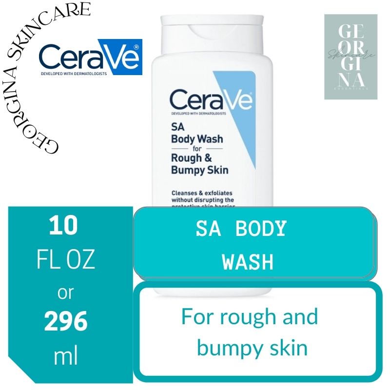 CeraVe SA Body Wash for Rough & Bumpy Skin 10 fl oz (296ml) Shopee