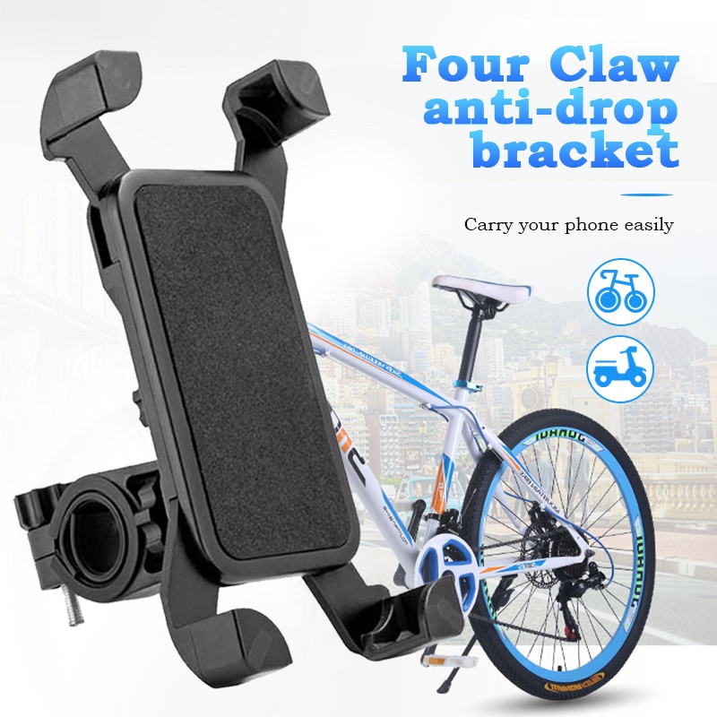 Universal Bicycle Motorcycle Mobile Phone Holder Anti-shake With Lock ...