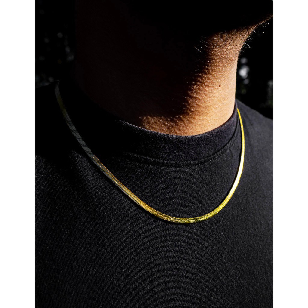 Leather 4mm Herringbone Gold Necklace Snakeskin Chain Original Inches Mens Necklace Free Jewelry Shopee Philippines