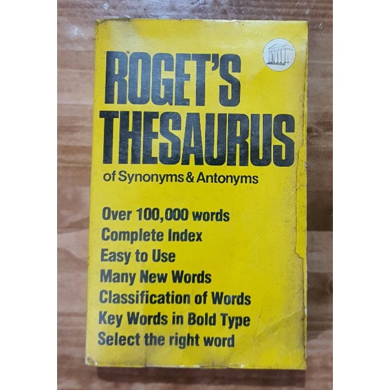 Roget's Thesaurus of Synonyms & Antonyms (PRELOVED) Shopee Philippines