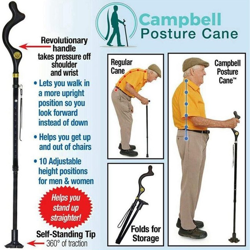 ️[COD] Magic Foldable Trusty Cane Campbell Posture Cane
