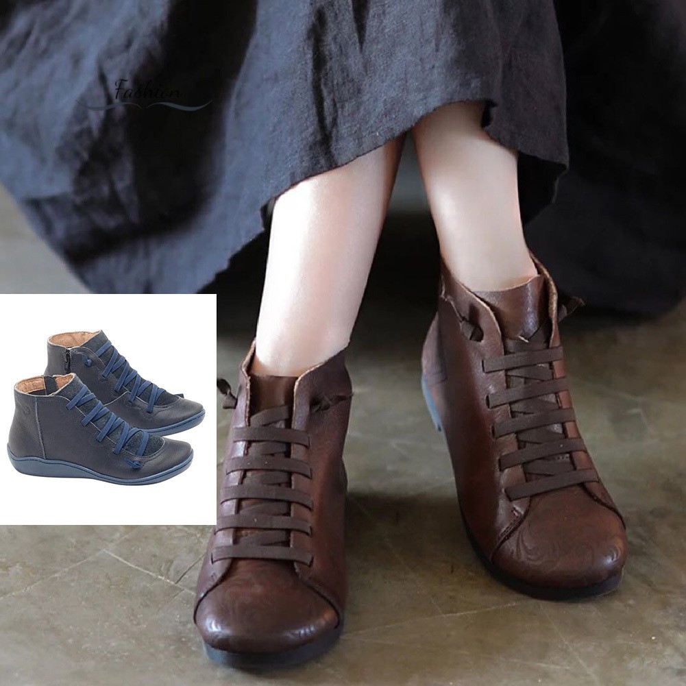 short flat heel boots