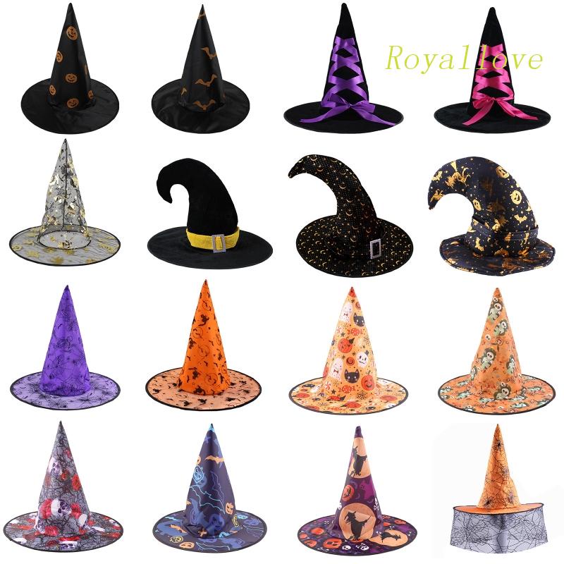 royal Halloween Witch Wizard Hat Party Costume Headgear Devil Cap Cosplay Props