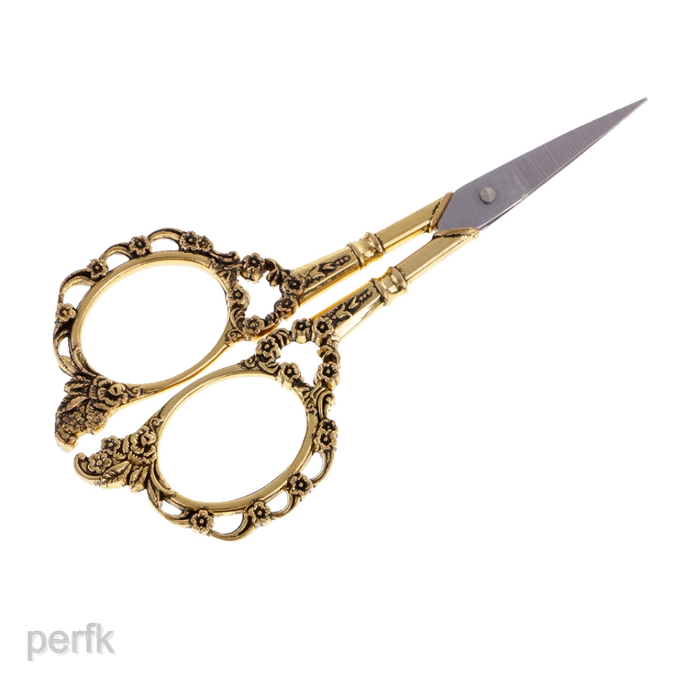 Elegant Vintage Style Stainless Steel Scissors in Silver or Gold Dancing Stork Scissors
