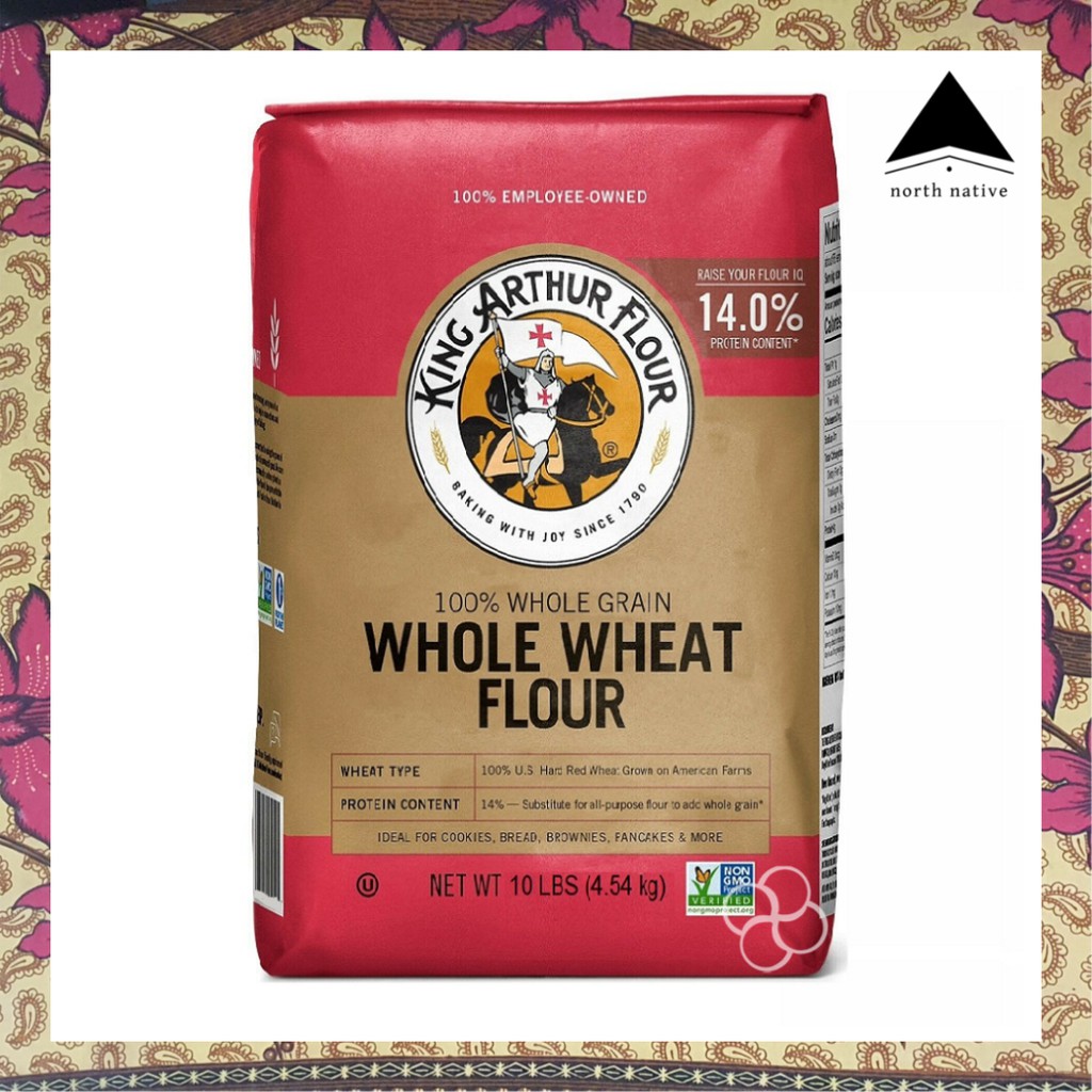 King Arthur Unbleached Whole Wheat Flour 14 Protein 4 54kg 100 US 