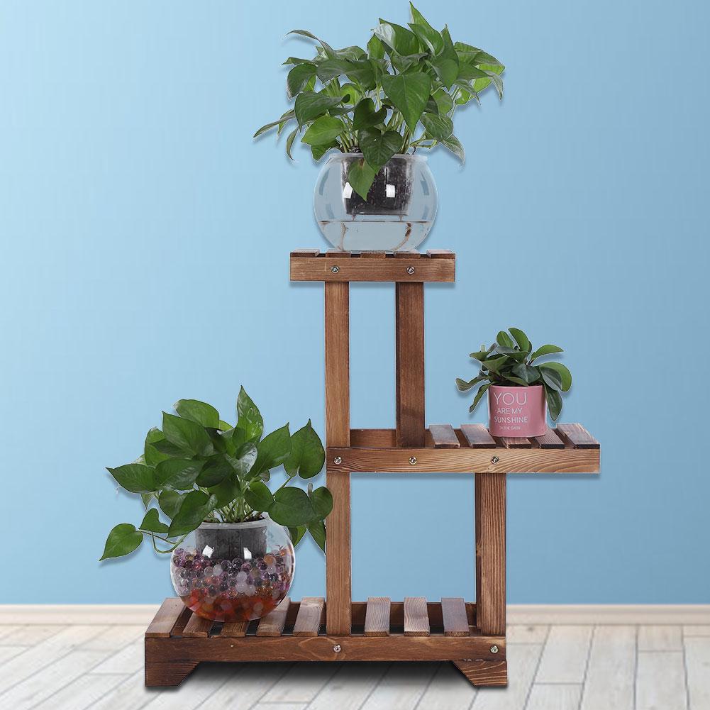 3 Tier Wooden Plant Display Stand Flower Pot Shelf Rack | Shopee