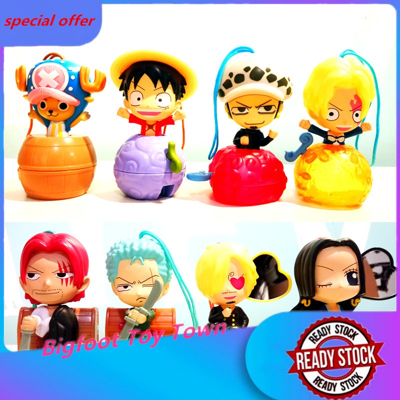 8PCS McDonald's Happy Meal One Piece Doll. Luffy, Chopper toy model
