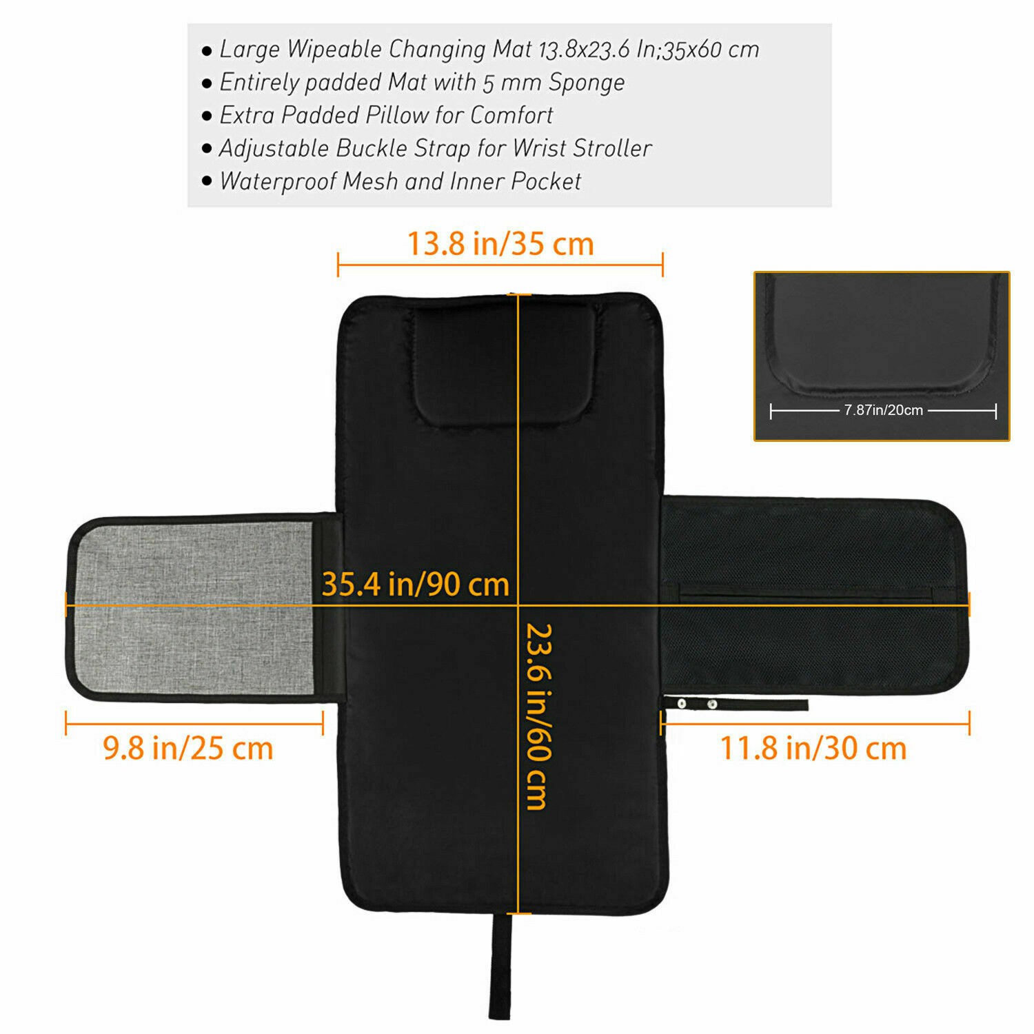 changing mat with pillow