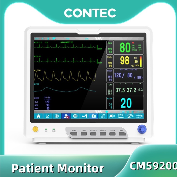 CONTEC 15'' TFT color LCD CMS9200 Touch Screen 7 Parameter ICU Patient ...