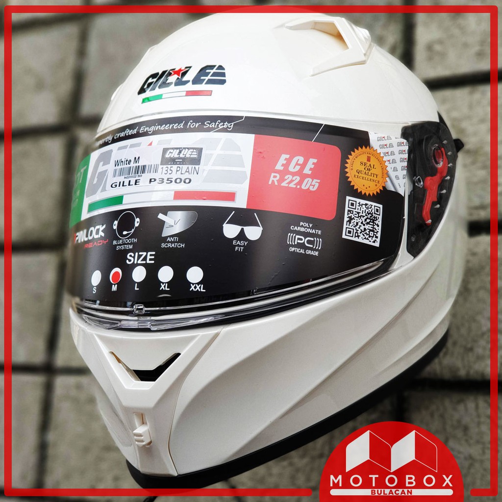Gille GTSV1 Pearl White Helmet Shopee Philippines